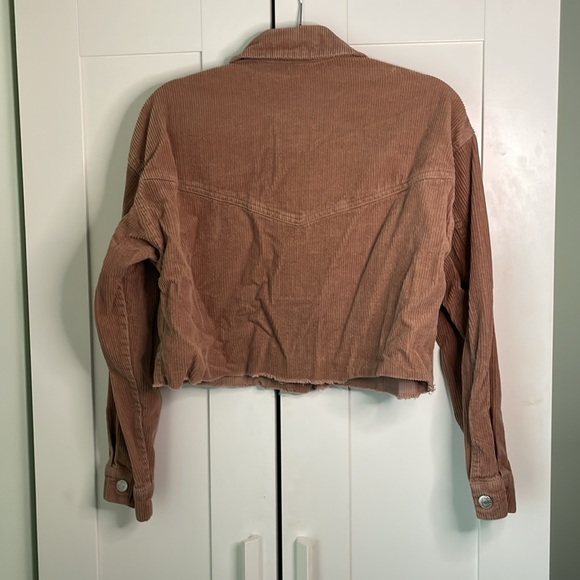 Forever 21 Corduroy Crop Shirt - Size Small - Picture 3 of 5